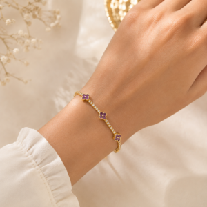 Lavender Bloom Tennis Bracelet