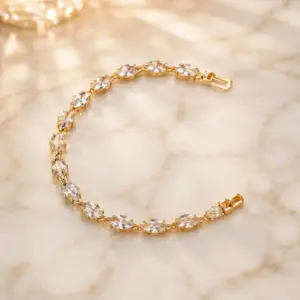 Marquise Crystal Tennis Bracelet