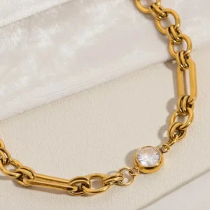 Gold Link Chain Bracelet