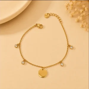 Gold Coin Charm Bracelet