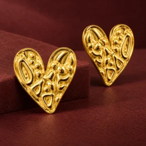 Statement Heart Studs