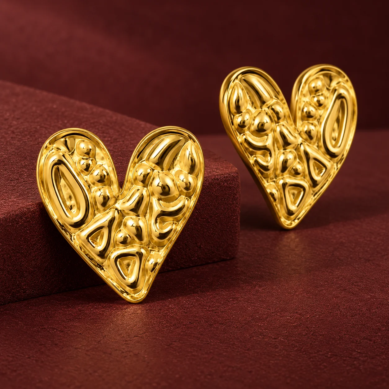 Statement Heart Studs